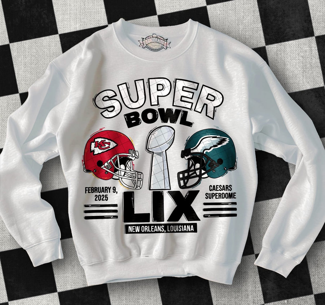 Super Bowl LIX DTF transfer (multiple colors)