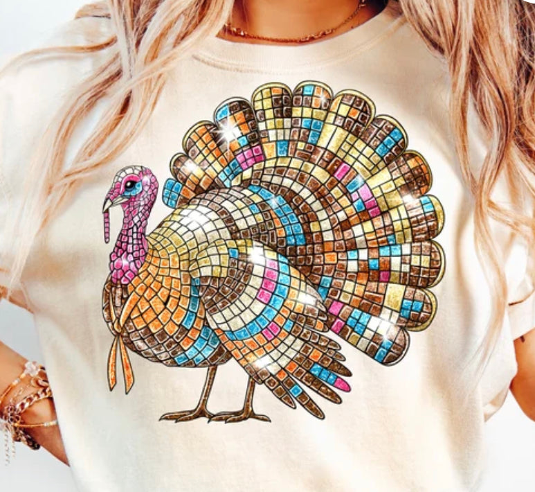 Sequin Turkey DTF transfer