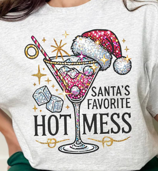 Santa’s Favorite Hot Mess DTF transfer