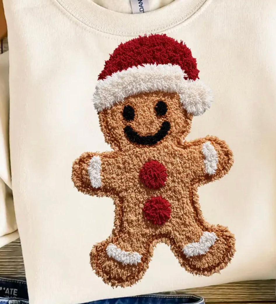 Yarn Gingerbread Man DTF transfer