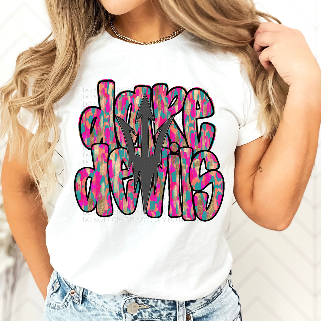 Dare Devils Brushstroke Mascot DTF transfer