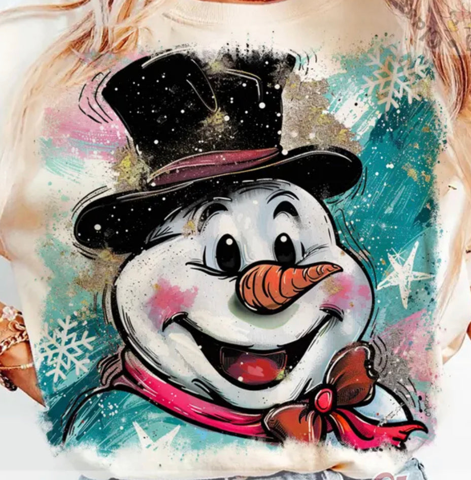 Snowman Twinkle DTF transfer