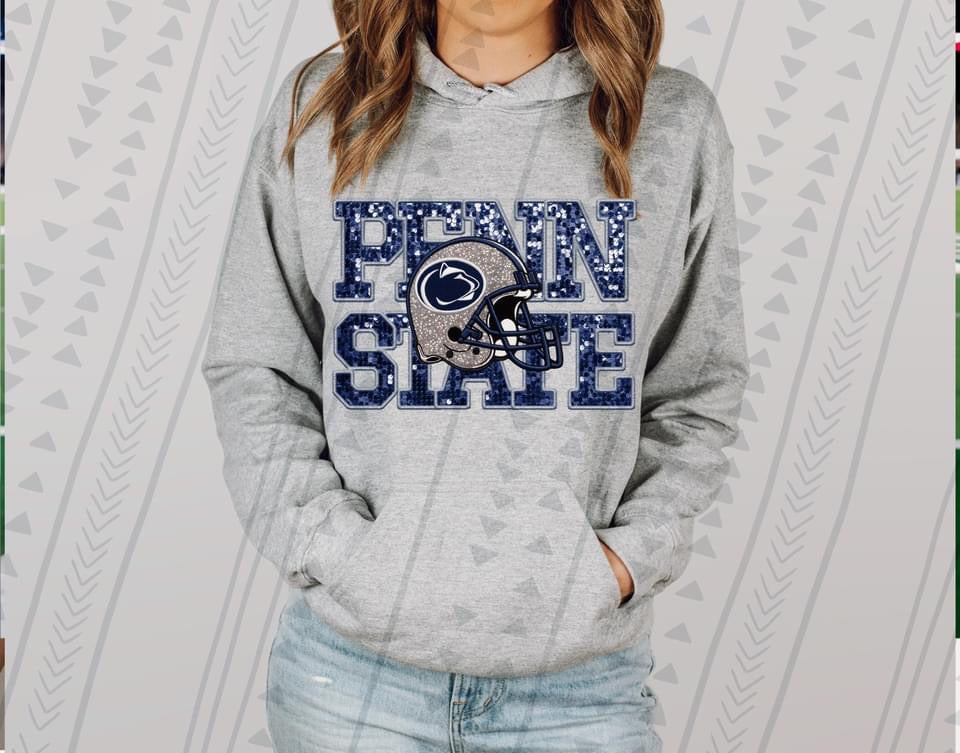 Penn State glitter DTF transfer