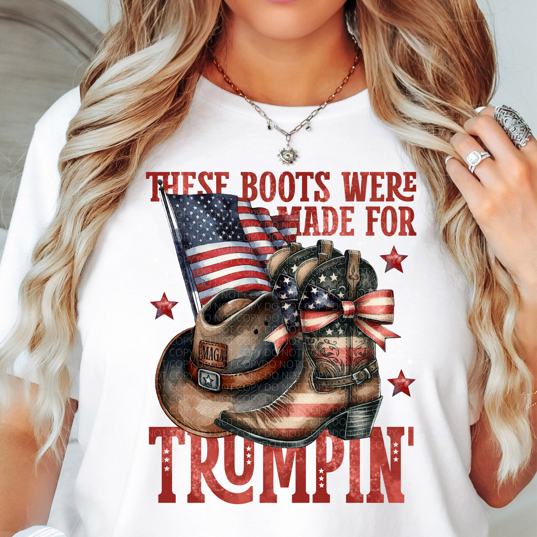 These boots were made for Trumpin DTF transfer