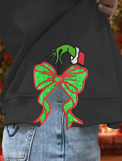 Grinch Hand Side Bow DTF transfer