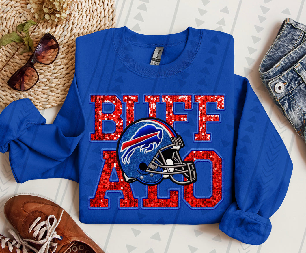 Buffalo Bills faux glitter DTF transfer