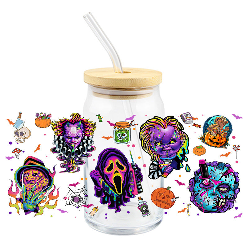Colorful Horror Crew - UV DTF 16 oz Cup Wrap