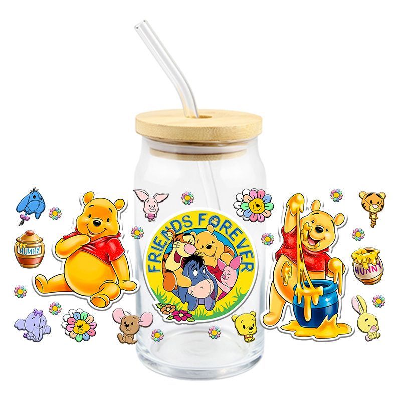 Friends Forever yellow bear - UV DTF 16 oz Cup Wrap