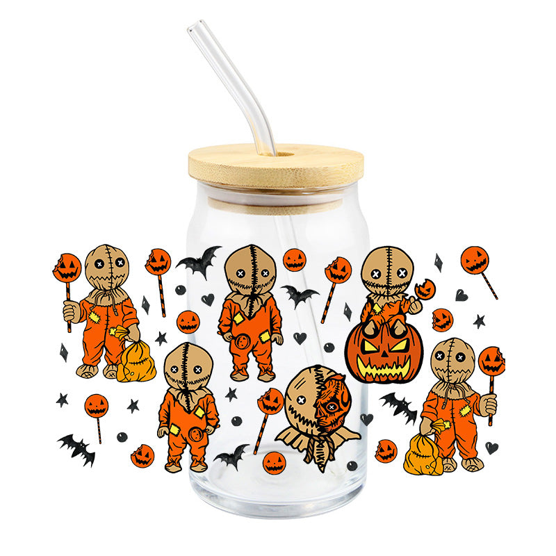 Pumpkin Man - UV DTF 16 oz Cup Wrap