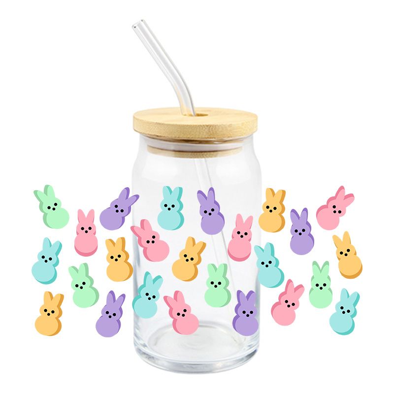 Easter Marshmallow Peeps - UV DTF 16 oz Cup Wrap