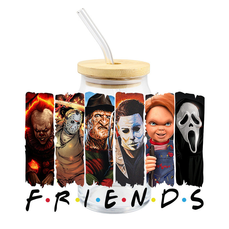 Horror Friends - UV DTF 16 oz Cup Wrap