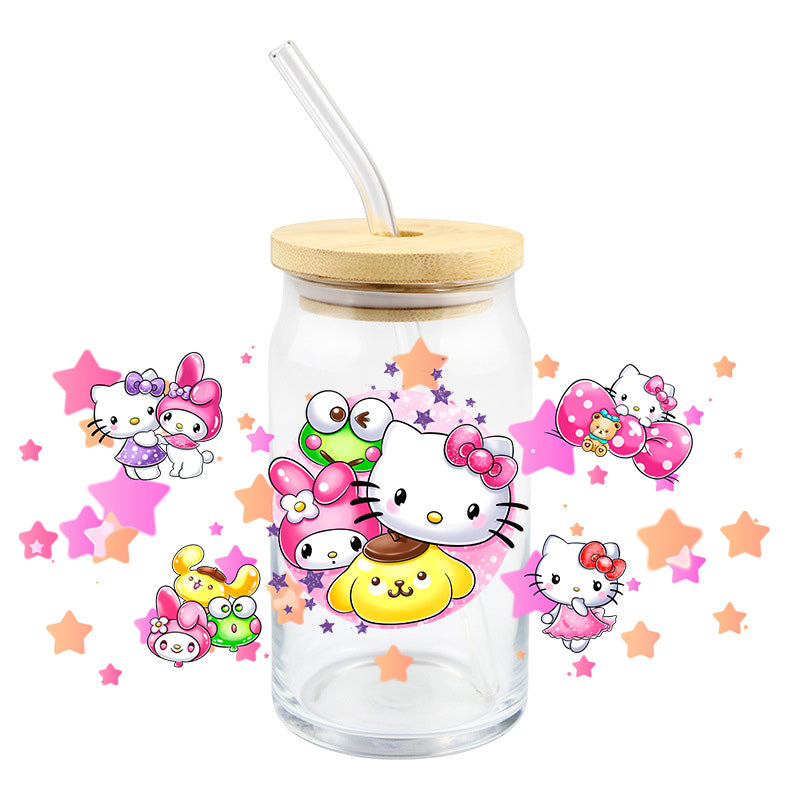 Kitty & Friends - UV DTF 16 oz Cup Wrap