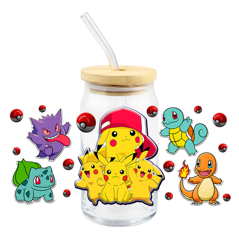 Red Hat Pika - UV DTF 16 oz Cup Wrap