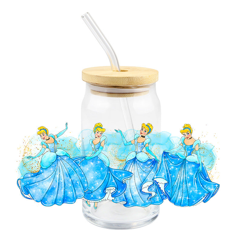 Dancing Blue Princess - UV DTF 16 oz Cup Wrap