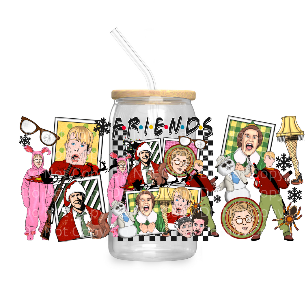 Christmas Movie FRIENDS - UV DTF 16 oz Cup Wrap