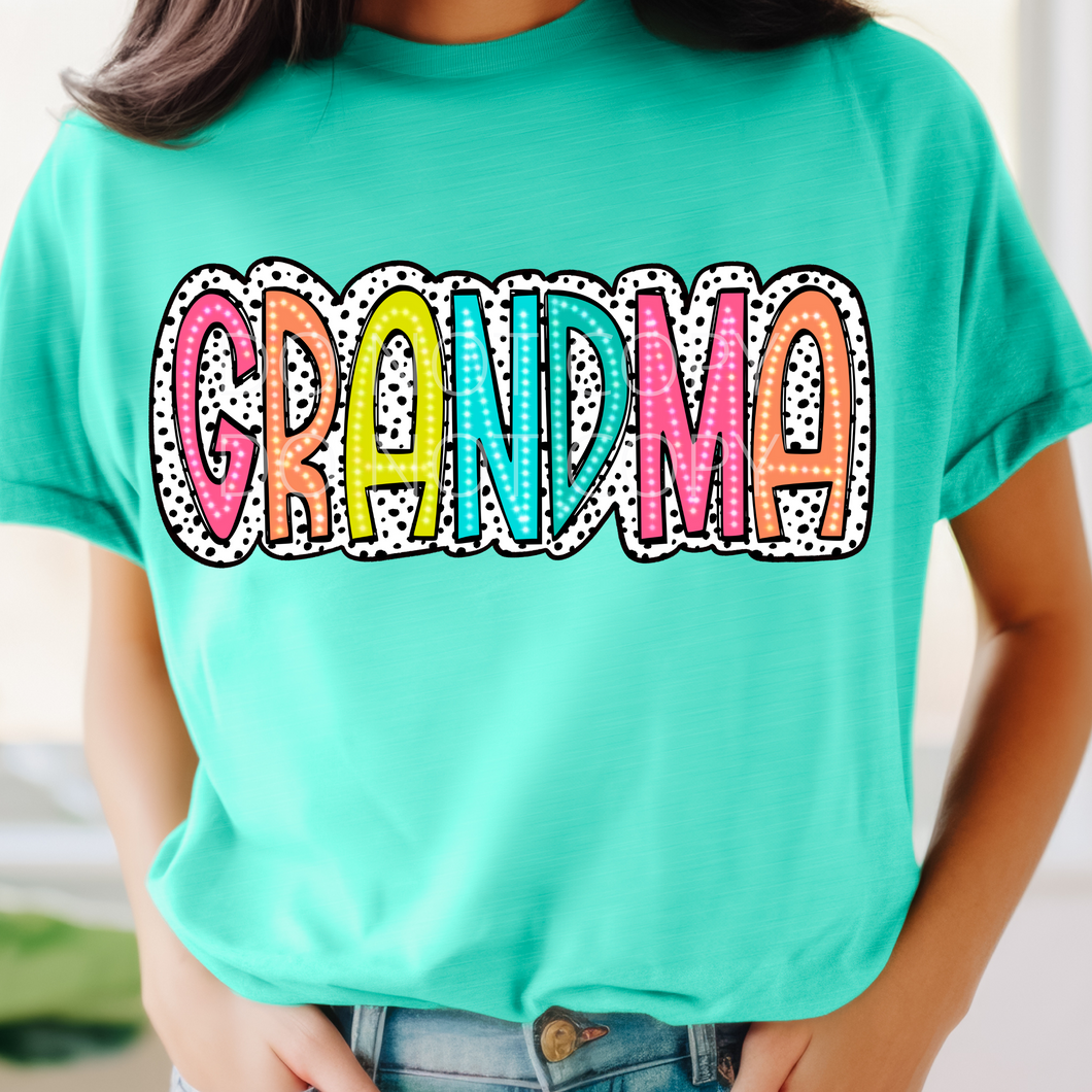 Grandma Dotted DTF transfer