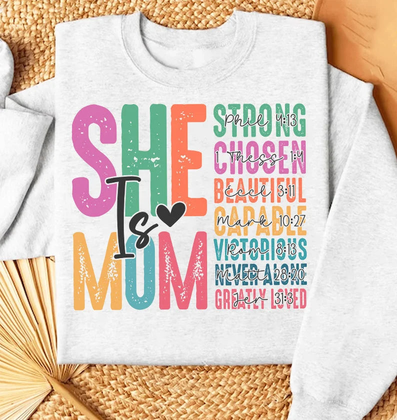 She is Mom **THIN** Screen Print Transfer adult size