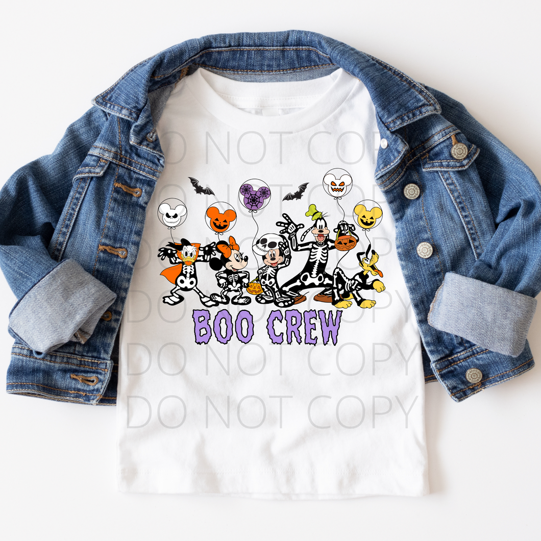 KIDS Boo Crew Halloween mouse fall Screen Print Transfer kid size