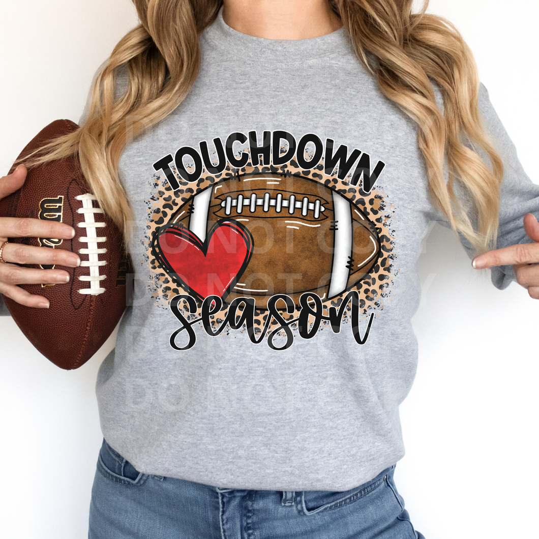 Touchdown Season football sports **THIN** Screen Print Transfer adult size