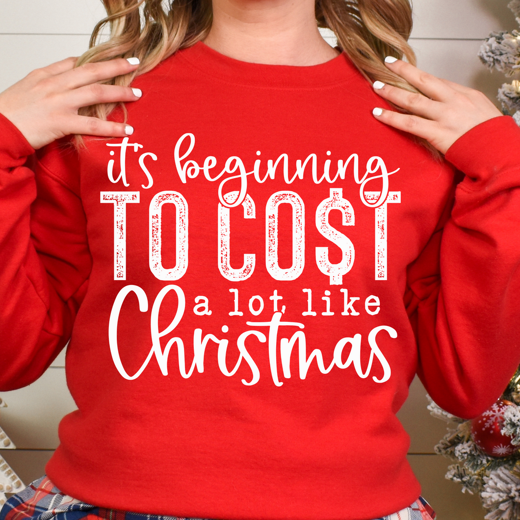 It's Beginning to Cost a lot like Christmas single color screen print