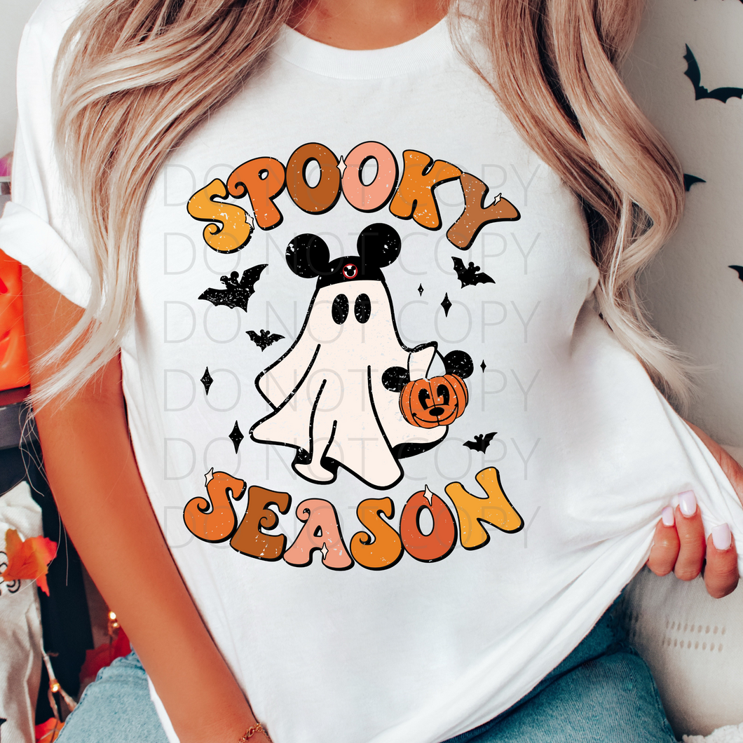 Spooky Season Halloween mouse fall **THIN** Screen Print Transfer adult size